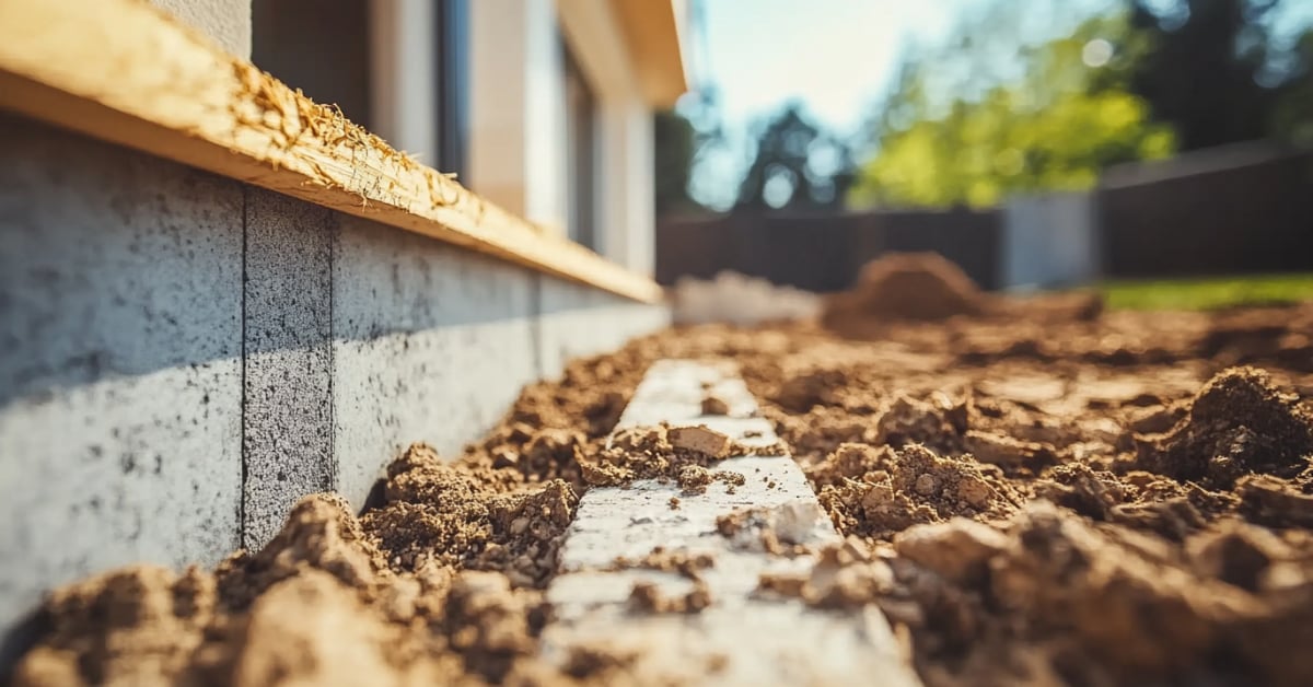 termites at building foundation, concept of Best Termite Control in NH Near Me